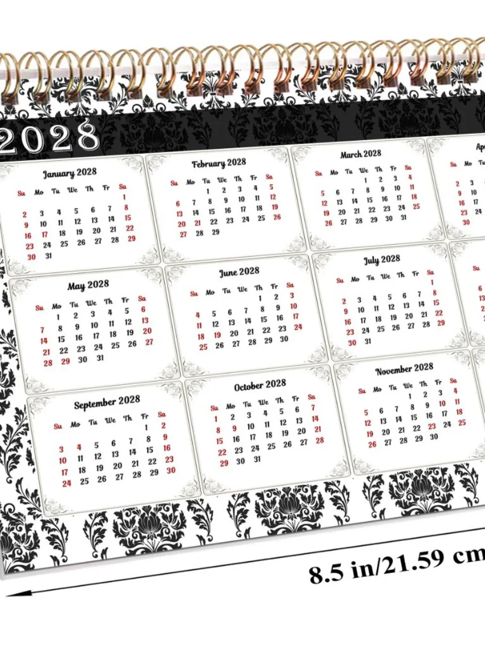 2026-2027 18 Months Standing Flip Desk Calendar Desktop Planner 019